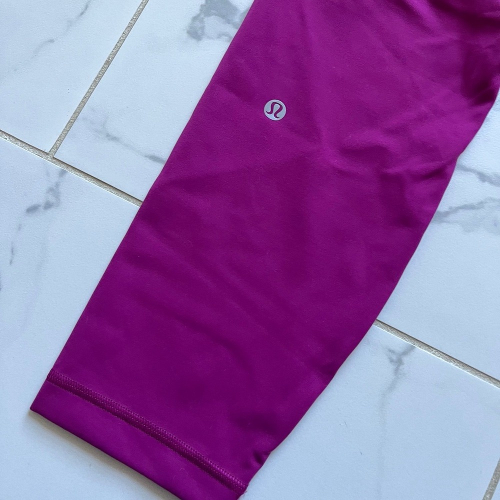 Lululemon Wunder Train HR Tight 25" Everlux Magenta Purple sz 10 - Picture 6 of 8